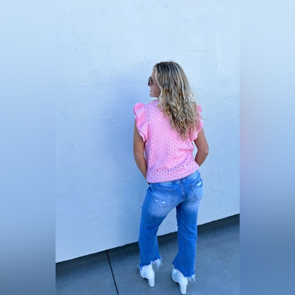 Blakeley Casey Ruffle Sleeve Top in Pink - Picture 3 of 3